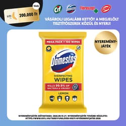 DOMESTOS hygienic wipes, Lemon, disinfectant