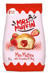 Mini Muffins with strawberry jam filling