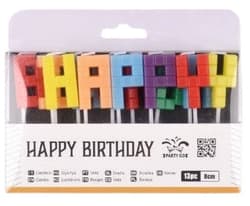 Happy Birthday Gyertya Színes 6,5 cm