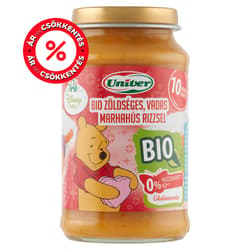 Univer disney BIO Zöldséges, vadas marhahús rizzsel bébiétel 10 hónapos kortól