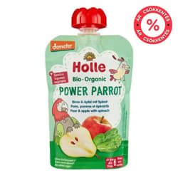 Holle Bio Power Parrot - Tasak körte almával és spenóttal 6 hónapos kortól, demeter