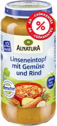 Alnatura BIO lencse marhával és zöldségekkel 12 hónapos kortól