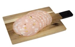 Kifli Delikatesz Pistachio Mortadella, cooked, sliced, pork meat product