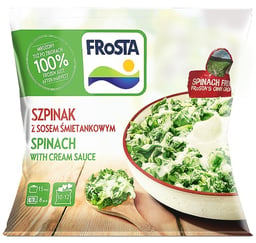 Frozen spinach, broccoli, herbs