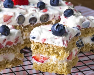 Nostalgia Sour Cream and Fruit Slice - Flourless