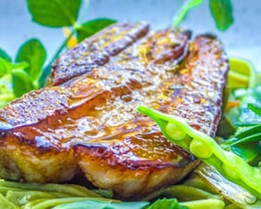 Sous Vide Pork Neck Steak with Spring Linguine