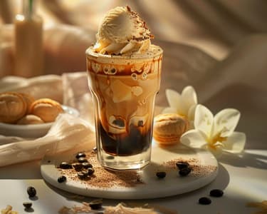 Simple and Punchy Iced Coffee with Madagascan Vanilla Ice Cream