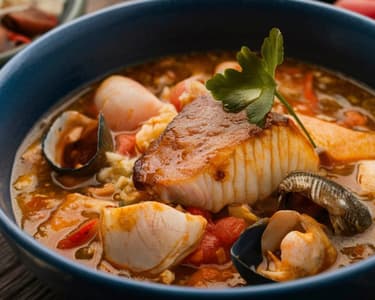 Bouillabaisse or the famous South French fish soup