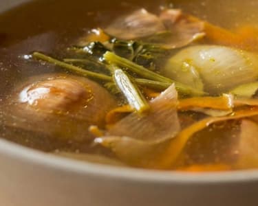Vegetable stock from scraps