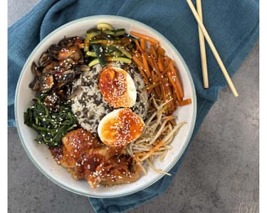 Bibimbap | Korean Meat and Vegetable Rice Bowl