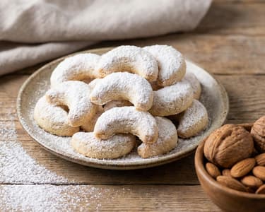 Walnut Snow Crescents