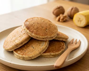 Walnut and Poppy Seed Baby Pancakes