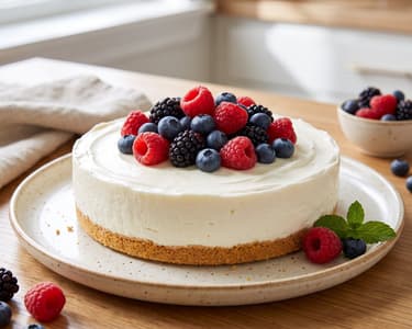 Sajttorta bogyós gyümölcsökkel