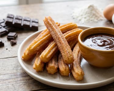 Churros with hot chocolate