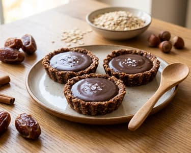 Chocolate Cream, Vegan, No-Bake Tartlets