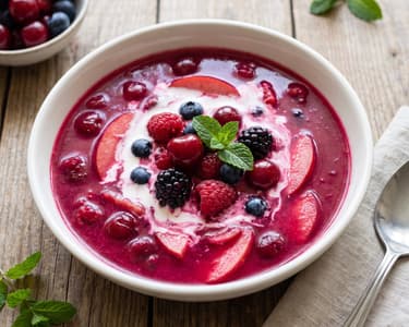 Mixed fruit soup