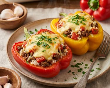 Bell Peppers Stuffed with Minced Beef