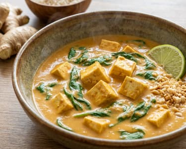 Peanut Butter Curry with Coconut Milk and Tofu
