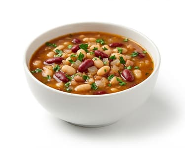Traditional Bean Soup with White and Red Beans
