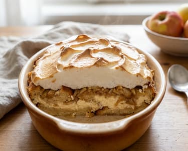 Bonfire Cake with Apples and Cottage Cheese