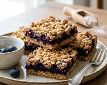 Blueberry Pie Squares from Spelt Flour