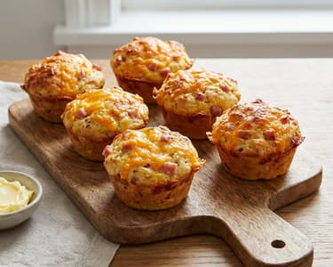 Sajtos muffin sonkával | Gyors sós uzsonna