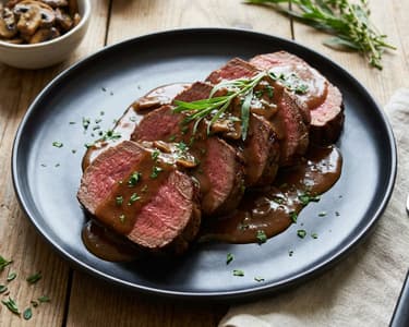 Chateaubriand steak gombás mártással