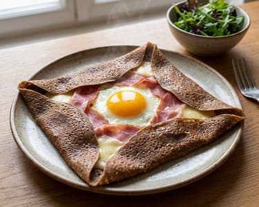Galette - Francia hajdinalepény sonkával és sajttal