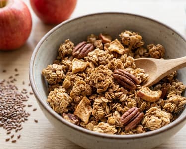 Apple Granola with Pecans and Cinnamon
