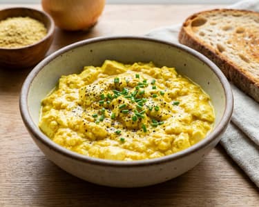 Creamy Vegan Tofu Scramble with Silken Tofu