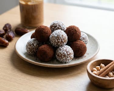 Édes csicseriborsó golyók | Egészséges és gyors snack