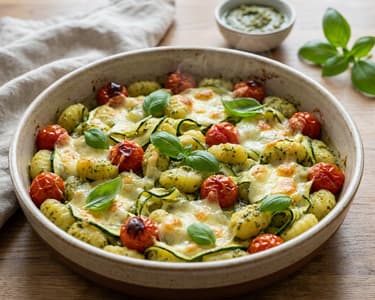 Krémes pesztós-cukkinis tepsis gnocchi | Gyors nyári vacsora