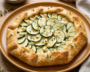 Rusztikus cukkinis-feta sajtos galette | Ropogós nyári sós pite