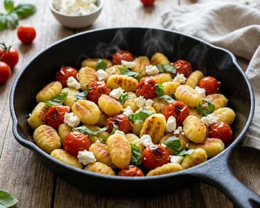 Crispy Pan-Fried Gnocchi with Feta | 15-Minute Summer Dinner