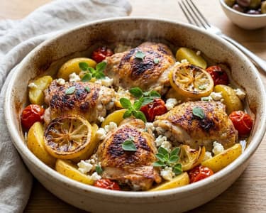 Greek Lemon Baked Chicken | Light Summer Dinner