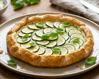 Ropogós cukkinis-ricottás galette | Francia nyári pite