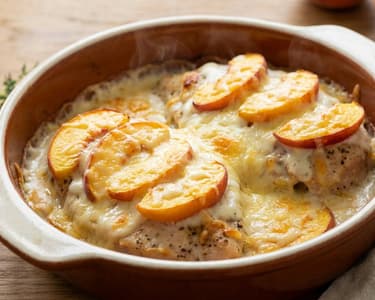 Peach Bechamel Chicken Breast Steak | Juicy summer favorite