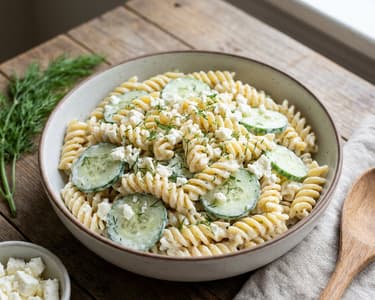 Creamy Dill and Cucumber Pasta Salad | Quick Summer Dinner