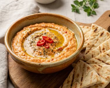 Tirokafteri | Spicy Greek Roasted Pepper Feta Dip