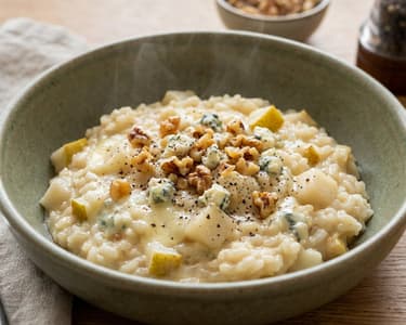 Gorgonzola and pear risotto | Creamy Italian dinner