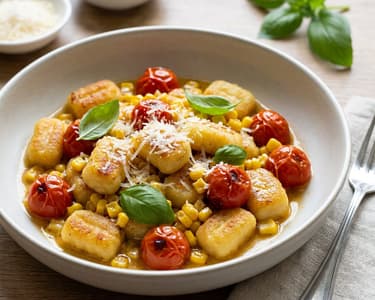 Pan-fried gnocchi with corn and tomatoes | 15-minute dinner