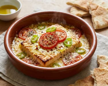 Görög bouyiourdi | Fűszeres sült feta paradicsommal