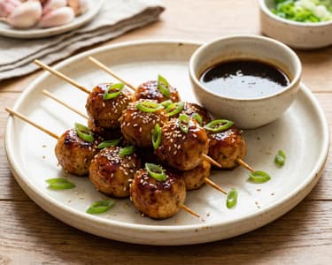 Tsukune: Japanese chicken skewers | Juicy Asian street food