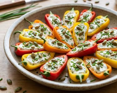 Krémsajttal töltött babypaprika | Gyors tízórai
