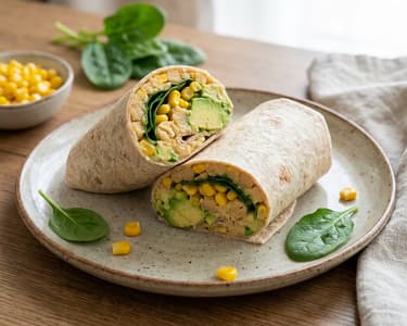 Avokádós-csicseriborsós wrap | Egészséges tízórai