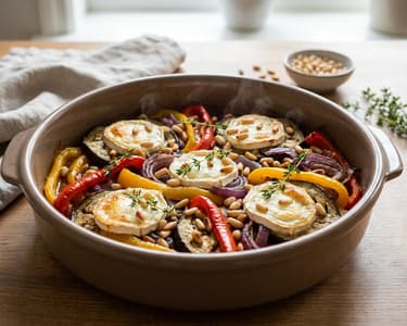 Tepsis padlizsán kecskesajttal | Mediterrán ízek