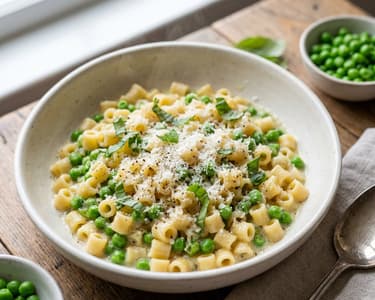 Pasta e Piselli | Olasz krémes zöldborsós tészta