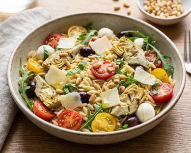 Tuscan Orzo Salad | Hearty Mediterranean Grain Bowl