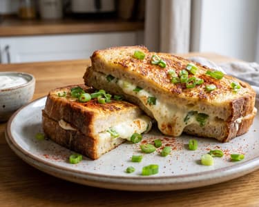 Sheep cheese stuffed French toast | Crispy breakfast