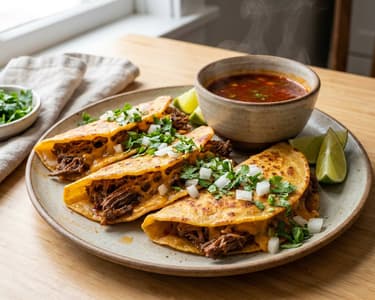 Birria tacos with juicy beef | Mexican street food